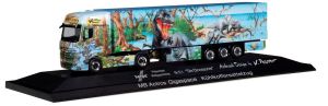 Camion avec remorque frigorifique HERPA Historique Les Dinosaures - MERCEDES Actros Gigaspace 4x2