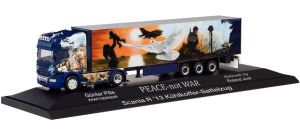 HER122016 - Camion avec remorque frigorifique PEACE NOT WAR - SCANIA R TL