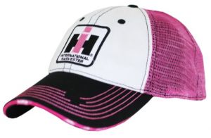 Casquette blanche et rose CASE IH