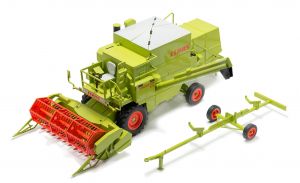 Boite promotionnelle CLAAS Dominator 85 sans cabine barre de coupe déclipsable avec remorque de transport