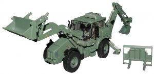JCB HMEE tractopelle version militaire couleur vert