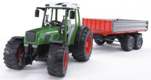 Tracteur FENDT 209 S avec remorque 2 essieux jouet BRUDER