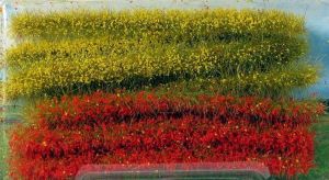 10 bandes d'herbes jaunes et rouges de 10cm en lot