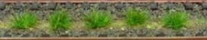 HEK1803 - Décor pour diorama - 100 Touffes d'herbe couleur vert foncé de 5 à 6mm
