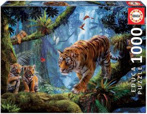 EDU17662 - Puzzle des tigres sur l'arbre – 1000 Pièces