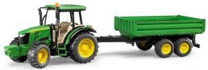 BRU2108 - Tracteur JOHN DEERE 5115 M avec remorque basculante 2 essieux jouet BRUDER