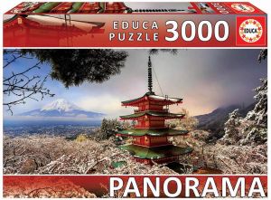EDU18013 - Puzzle du Mont Fuji Et Pagode Chureito au Japon – 3000 Pièces
