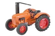 Tracteur orange ALLGAIER avec faucheuse latérale