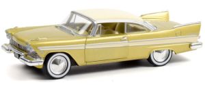 GREEN18260 - Voiture de 1957 couleur blanche et or - PLYMOUTH Belvedere TULSARAMA