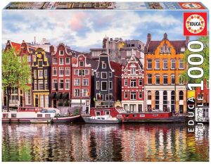 EDU18458 - Puzzle d'Amsterdam les maisons dansantes – 1000 Pièces