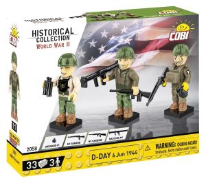 COB2058 - Jeu de construction - 33 pcs - Soldats du D-DAY 6 Juin 1944