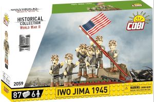 COB2059 - Jeu de construction - 85 pcs - drapeau sur IWO Jima 1945