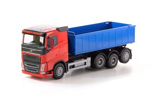 EMEK20755 - Camion porteur avec ampliroll de couleur rouge - VOLVO FH 8x4 blanc