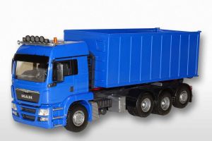 Camion porteur avec ampliroll - MAN TGS 8x4 Bleu