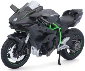 MST16880 - Moto de couleur noire et verte - KAMASAKI Ninja H2