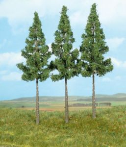 HEK2124 - Décor pour diorama - 3 épicéas satndards de 17cm