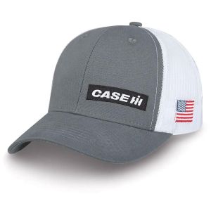 220076 - Casquette de couleur grise avec arrière en maille blanche – CASE IH