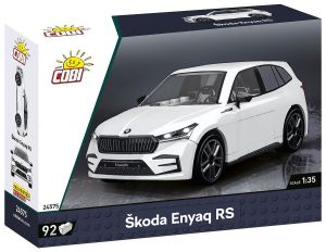 COB24575 - Jeu de construction – 92 pcs – SKODA Envaq RS de couleur blanche