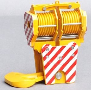 Accessoire de couleur Jaune, Rouge et blanc - Crochet 380 Tonnes 14 Poulies