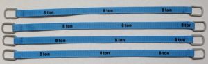 Ensemble de 4 sangles de levage bleu de 18cm 8 tonnes