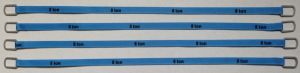 Ensemble de 4 sangles de levage bleu de 26cm 8 tonnes