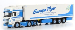 Camion 3 essieux SCANIA R topline avec remorque EUROPE FLYER frigorifique