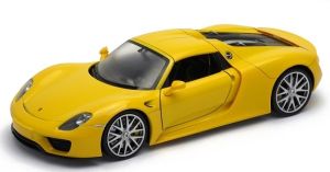 WEL24055WEL - Voiture de 2015 couleur jaune – PORSCHE 918 Spyder Hard Top