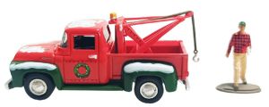 GREEN30564-B - Dépanneuse sous blister de la série CRHISTMAS COLLECTION 2025 - FORD F-100 1956 avec figurine