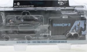 GREEN31150-A - Voiture de police sous blister ROBOCOP 2 - FORD F-150 1979 et FORD Taurus 1986