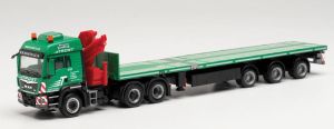 HER314831 - Camion avec plateau et grue de déchargement TROST - MAN TGS LX 6c 6x4