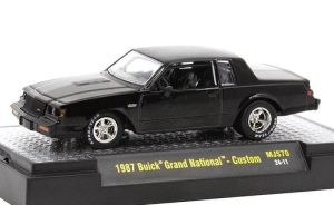 M2M-31500-MJS70 - Voiture sous blister de la série BUICK TURBOCHARGED - BUICK Grand National - Custom de 1987 couelur Noir