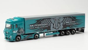 Camion avec remorque à fond mouvant 3 essieux KS CONTAINERDIENST – MERCEDES ACTROS BIGSPACE 4X2