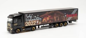 HER315470 - Camion avec remorque 3 essieux HERPA CHRISTMAS MODEL 2022 – RENAULT T FACELIFT