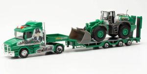 HER315562 - Camion avec porte engin 3 essieux et chargeuse LIEBHERR FUNKE VISBEK – SCANIA Goldhofer 4x2