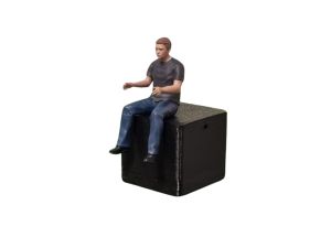 ATLAN32098_GRISF - Figurine en pantalon et t-shirt gris foncé - Chauffeur