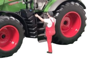 ATLAN32099_ROUGE - Figurine en cotte rouge - Homme montant dans cabine