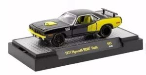 M2M-32600-81-C - Voiture de 1971 couleur noir et jaune - PLYMOUTH HEMI Cuda