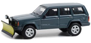 GREEN35260-E - Voiture sous blister de la série Blue Collar – JEEP cherokee sport avec chasse neige de 2000