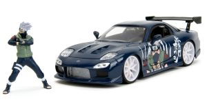 JAD35349 - Voiture de la série NARUTO avec figurine KAKASHI - MAZDA RX-7 W de 1993 couleur Bleu