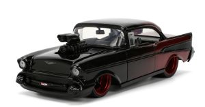 JAD35528 - Voiture de la série Pink Slips - CHEVROLET Bel Air de 1957 couleur rouge et noire