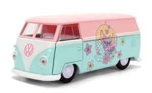 JAD36358 - Van du film STITCH - VW bus Angel de 1961 couleur rose et bleu