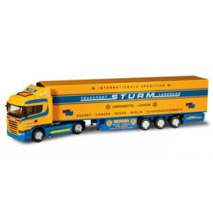 Camion avec semi frigo SCANIA R13 Streamline Highline de l'entreprise STURM