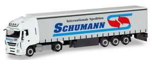 Camion avec semi bâchée Spedition SCHUMANN – IVECO Stralis XP 4x2