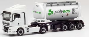 Camion avec porte container citerne POLYECO - MAN TGX XLX 4x2