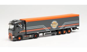 Camion avec remorque à fond mouvant JACK JANSSEN – RENAULT T 4x2