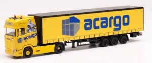 Camion avec remorque bâchée ACARGO/ Johnny CASH -  SCANIA CS 20 G.4x2