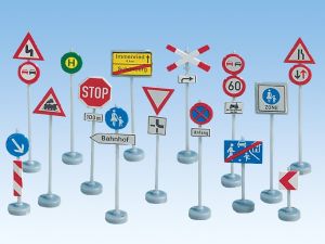 NOC34121 - Accessoires pour diorama - 80 Panneaux de signalisation