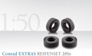 Ensemble de 16 pneus 28 mm Ss miniatures pour diorama