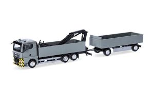 HER320825 - Camion benne porteur avec grue et remorque 1+1 essieux – MAN TGX GN 6x2