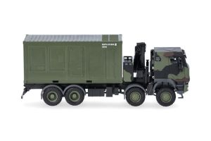 HER747288-002 - Véhicule militaire – IVECO Trakker 8x8 avec container 20 pieds et grue Bundeswehr